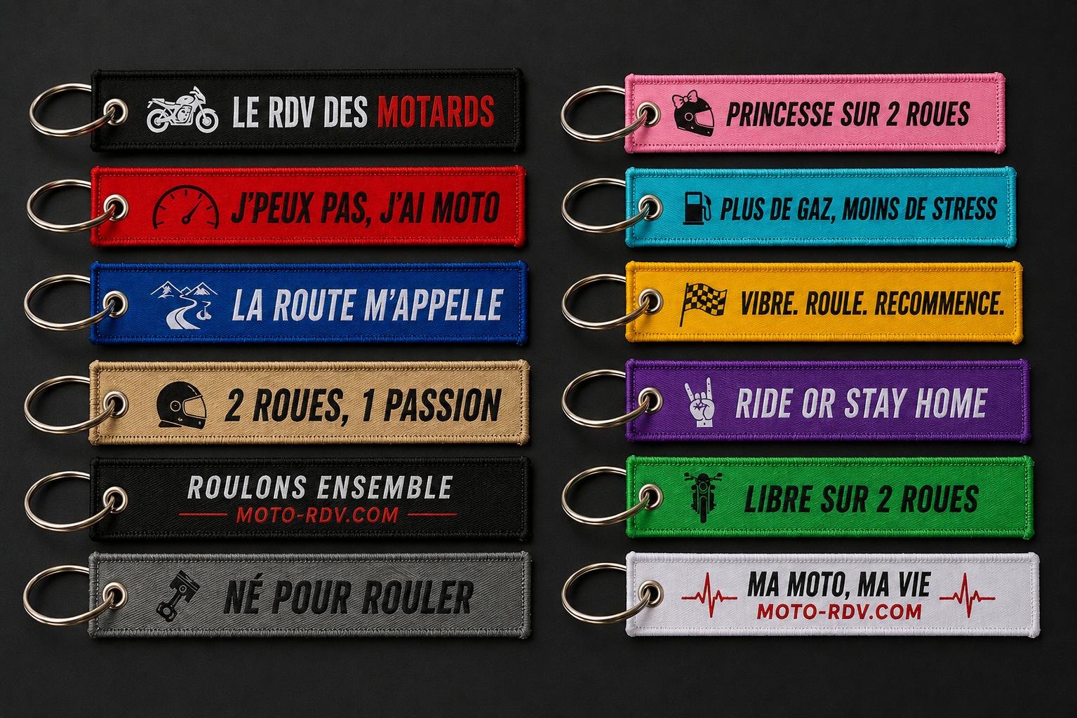 Porte-clés textile personnalisable DTF